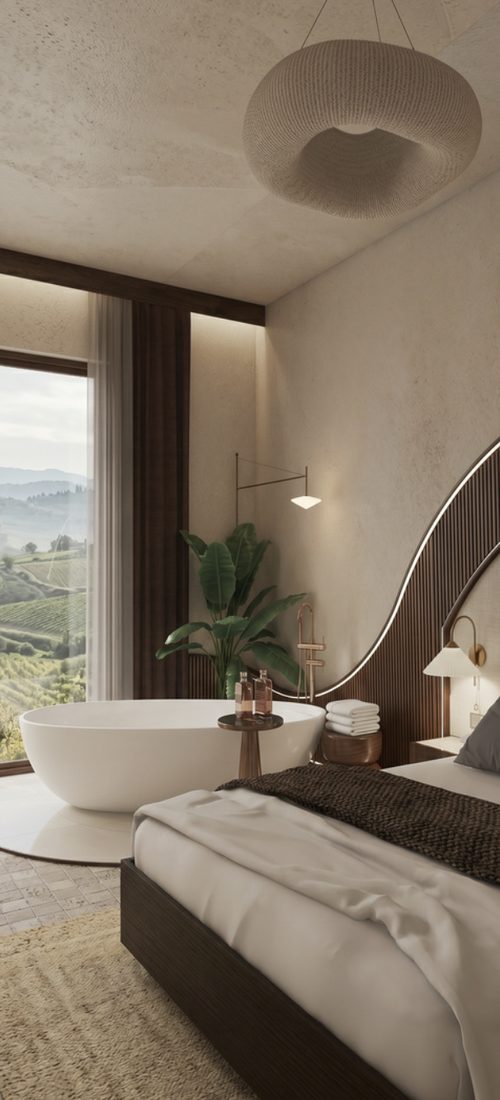 Suite room with freestanding bath