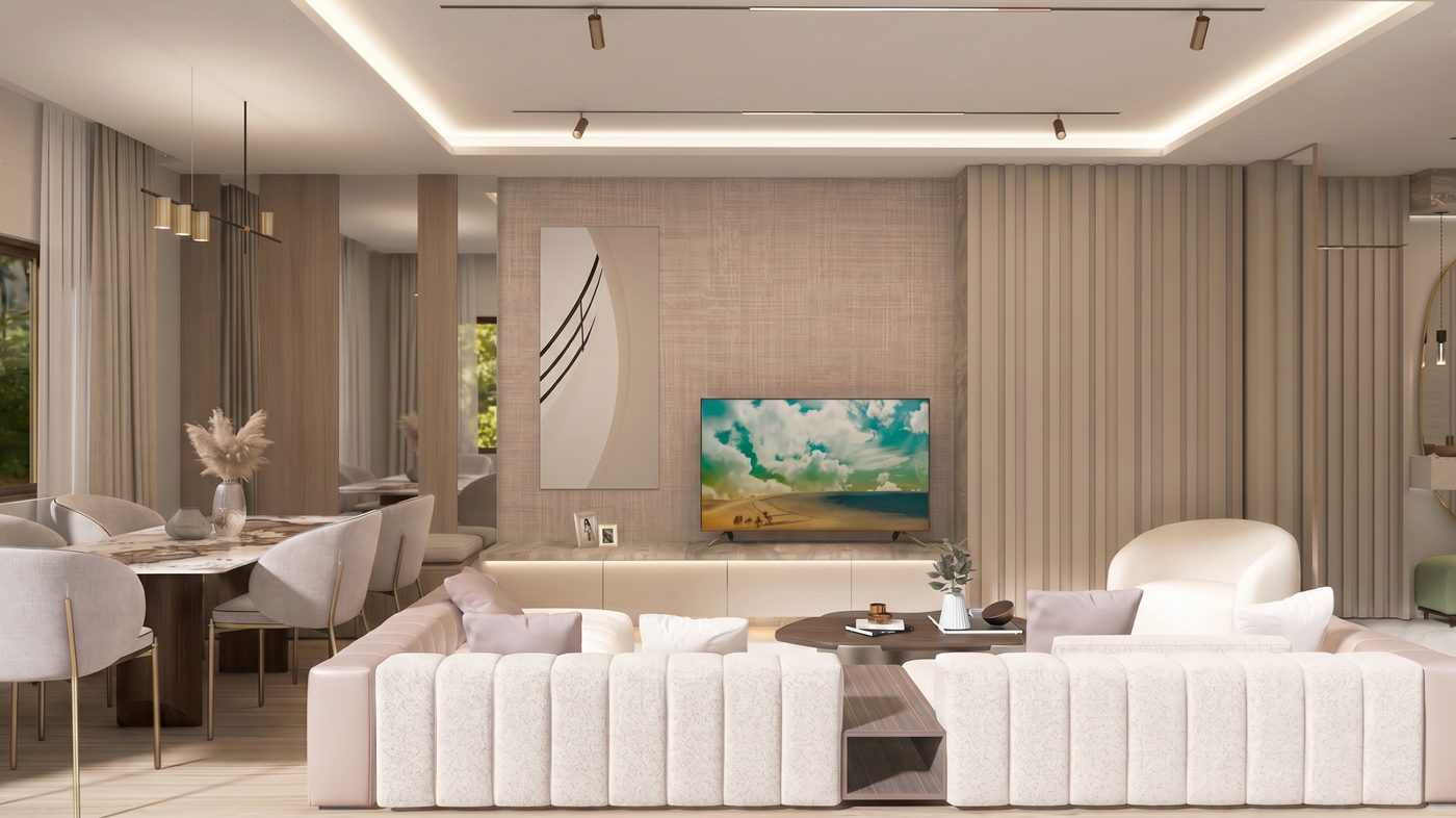 Living and dining area